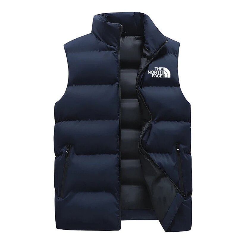 North men's vest, winter new fashionable men's jacket, camisole, warm vest, sleeveless standing collar, down jacket