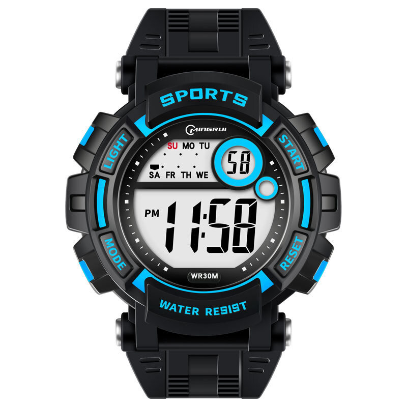 Electric Watch Outdoor Sports Timing Luminous 30m Waterproof Children's Watch Casual Sports Style Boys and Girls School Supplies