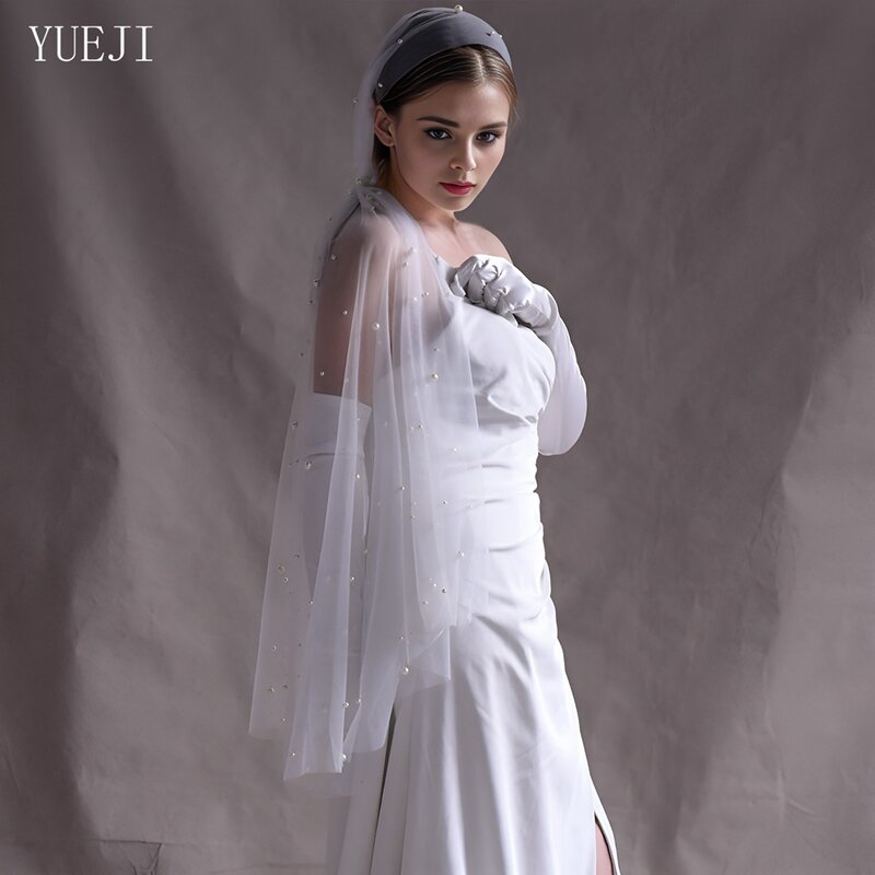 YUEJI-velo De Novia largo con perlas Julieta Ca, accesorio De boda, Vestido De Novia 2024 De Buena Calidad 012