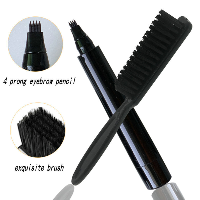 Kit de pluma de llenado de barba, pincel de gran oferta, herramientas para dar forma a la barba, resistente al agua, herramientas de reparación de lápiz de pelo marrón y negro