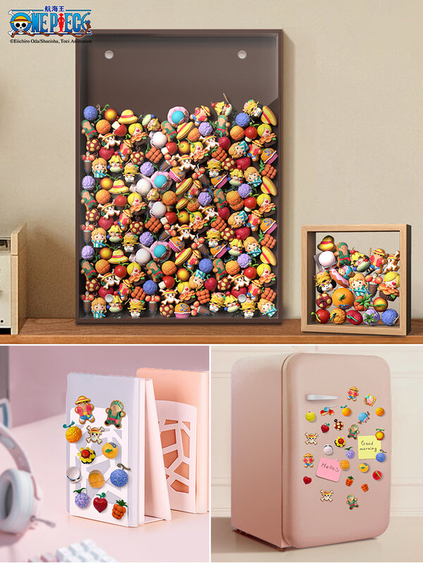 Caja ciega genuina de una pieza, serie Sweet Bean, pegatina de refrigerador magnética Luffy, bolsa ciega periférica linda, juguete de regalo