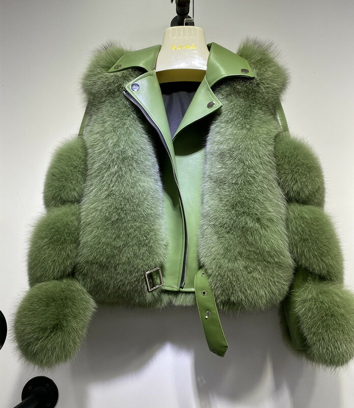 女性のためのキツネの毛皮のコート,本物のキツネの毛皮のジャケット,ハイエンドのアウター,新しいデラックス,冬のオファー
