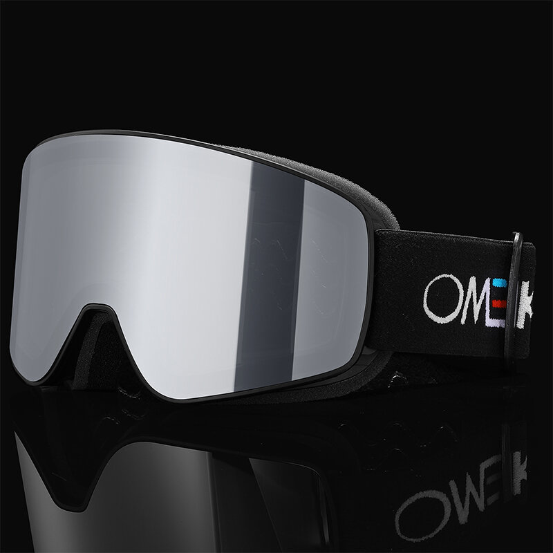 OMEKOL-Dupla Camada Anti Nevoeiro Ski Goggles, Máscara de Neve Snowboard, Óculos Snowmobile, Brand New
