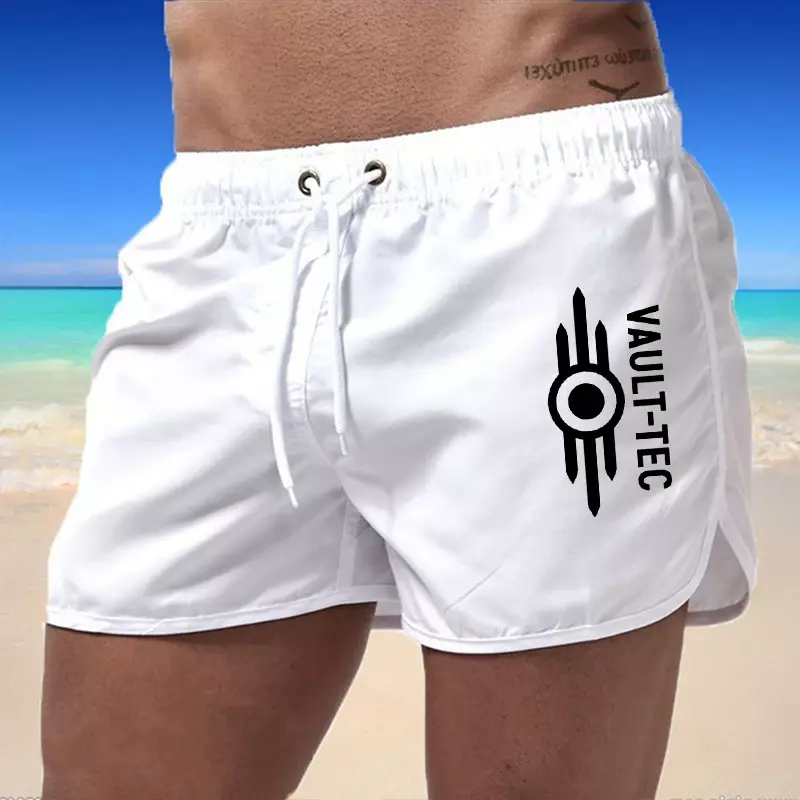 Shorts de praia confortável e respirável masculino, shorts casuais de verão, shorts esportivos de basquete na moda, shorts fitness masculino
