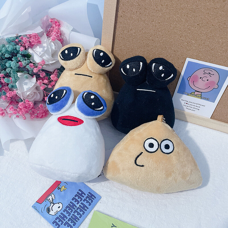 New My Pet Alien Pou Plushies Keychains Cartoon Anime Figures Peripheral Backpacks Pendants Bags Accessories Kids Birthday Gifts