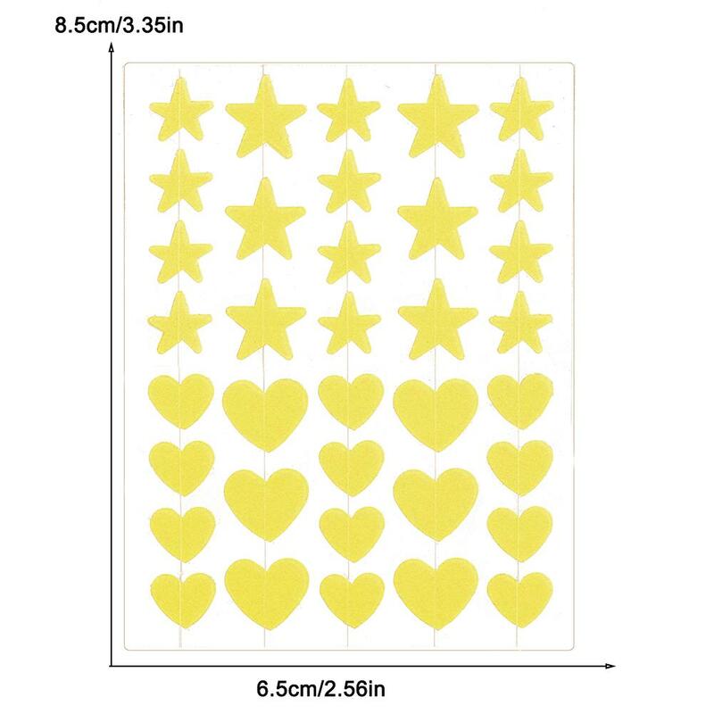 Star Shape Acne Colorful Invisible Hydrocolloid Acne Dots Pimple Patches Face Skin Care Acne Pimple Patch for Most Skin Types