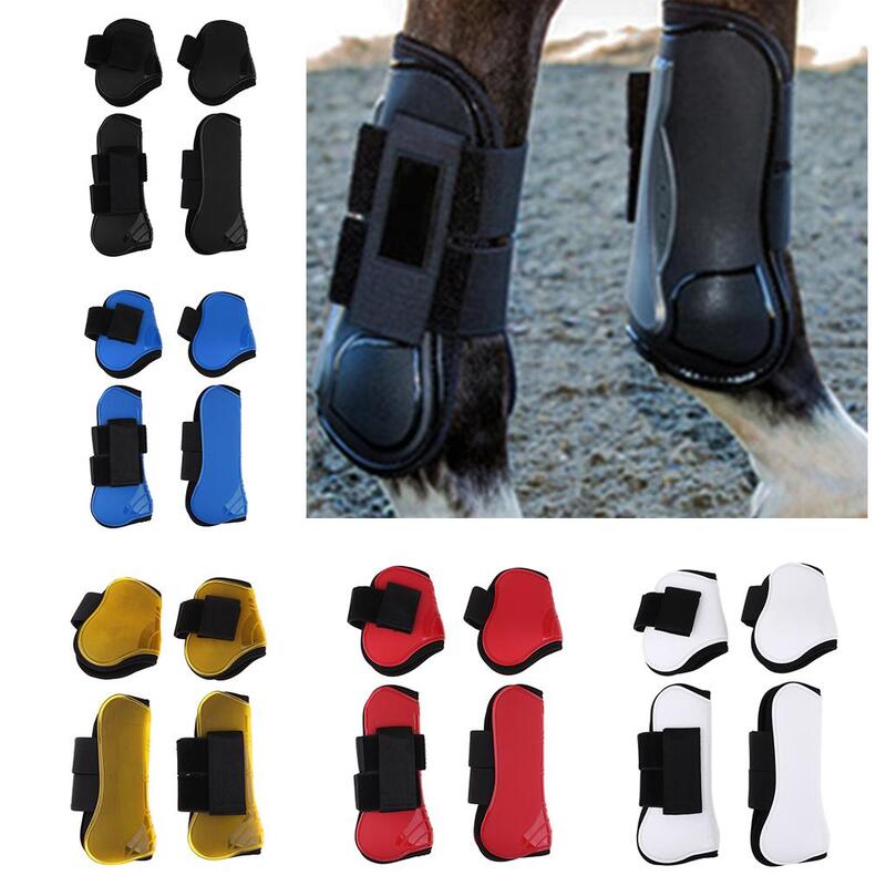 2 Set Horse Leg Boots, Front Hind Legs Tendon and Fetlock  Equestrian - PU Shell and High-Quality Neoprene Linning