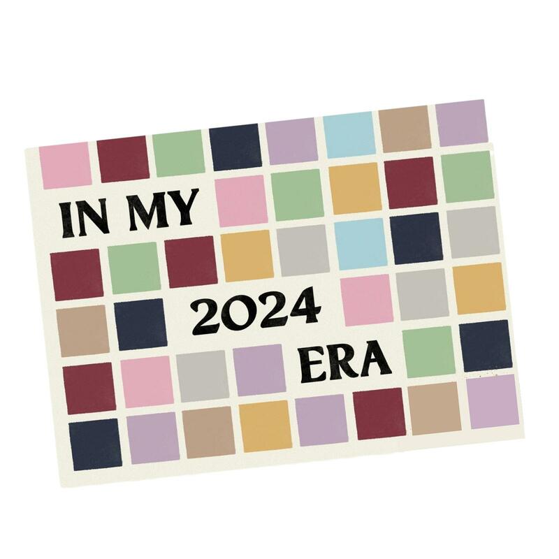 Calendario de viaje Paper The Eras 2024, calendario colgante portátil de planificación de tiempo para decoración de pared, escritorio, dormitorio, hogar, regalos de Año Nuevo