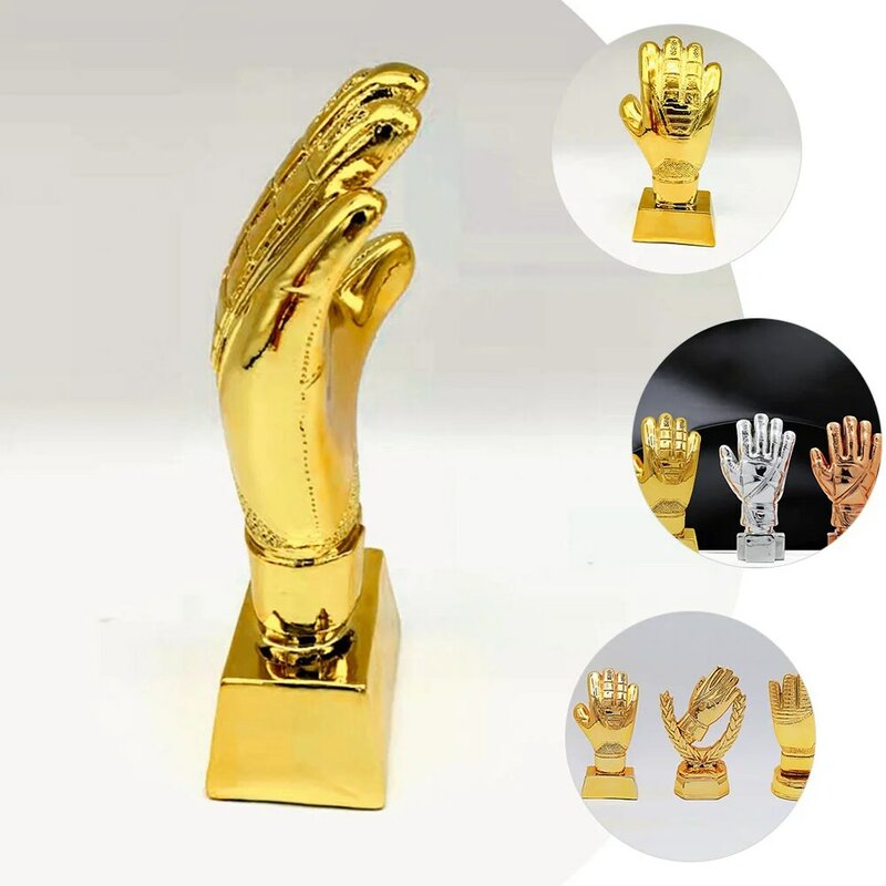 Delicate Soccer Trophy Goalkeeper Award Trophy Decorative Glove Trophy Goalkeeper Supply