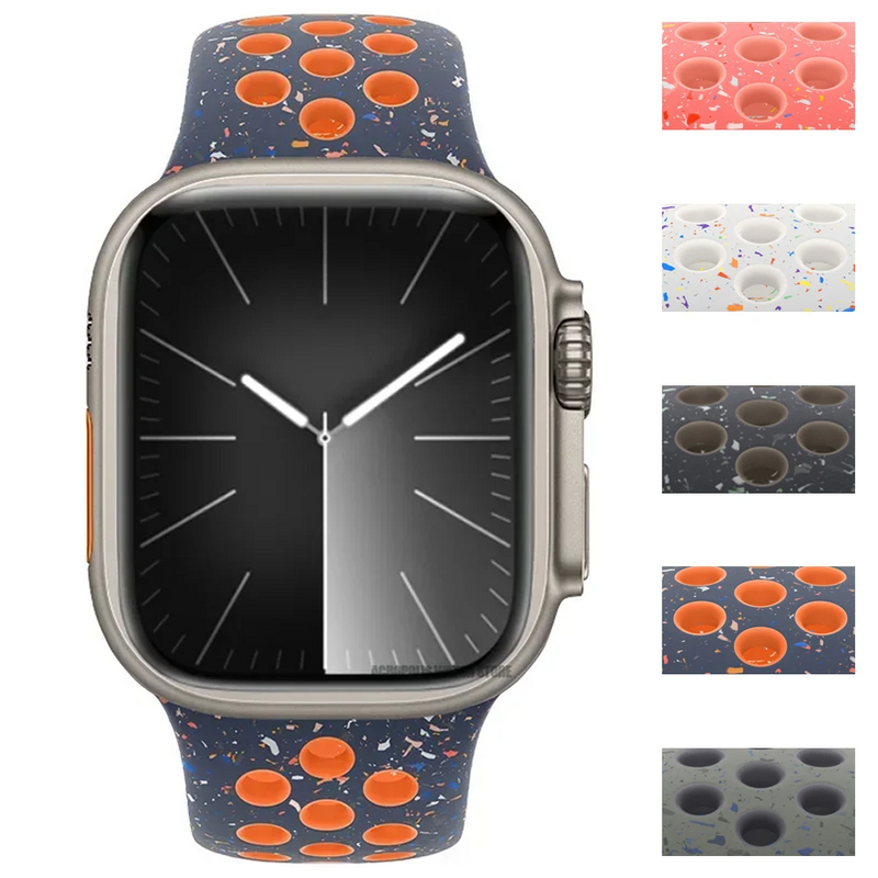 Tali jam silikon asli untuk Apple Ultra 2 49MM, tali karet olahraga untuk Iwatch Series 9 8 7 6 SE 4 3 2 45MM 41MM 44MM 42MM