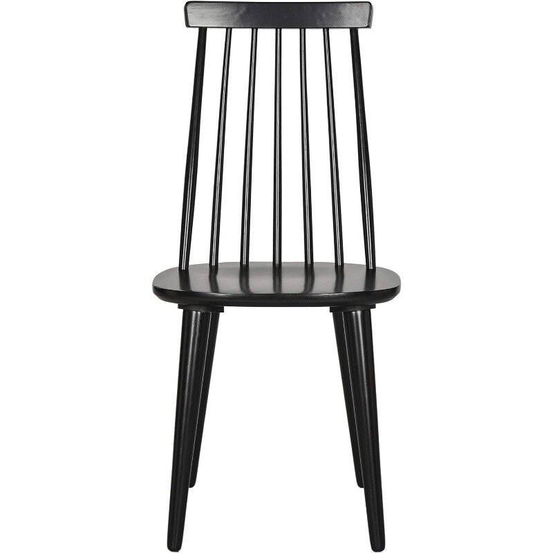 Safavieh American Homes Collection Burris Country Farmhouse Wood Black Spindle Side Chair (Set of 2)
