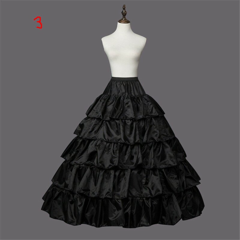 Czarna obrączka krynolina długa suknia ślubna podkoszulek Mariage spódnica akcesoria dla nowożeńców