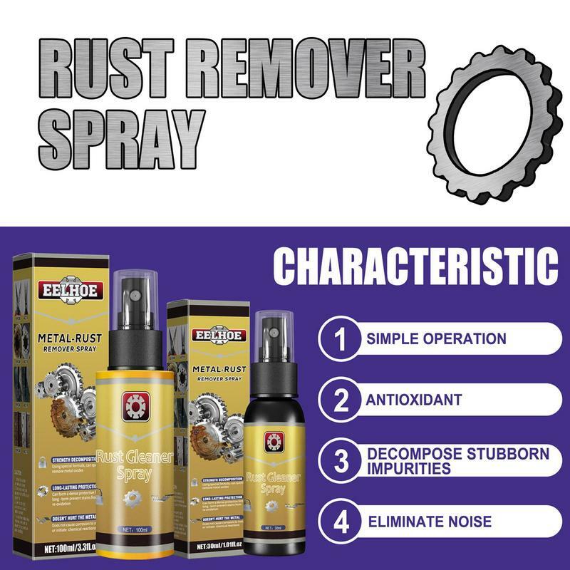 Remoção de ferrugem multiúso Derusting Spray, Metal Cleaner, Removedor Instantâneo, Limpeza Profunda Segura para Eletrodomésticos