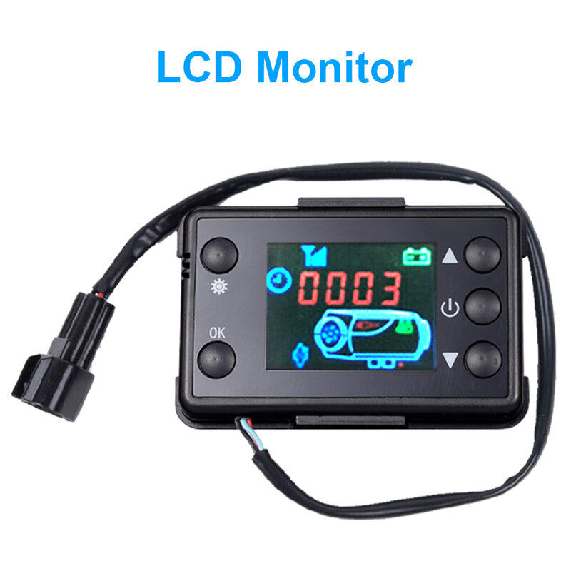 12V sakelar Monitor pemanas parkir udara mobil tombol Manual pengendali jarak jauh Display LCD untuk Aksesori pemanas Diesel udara truk