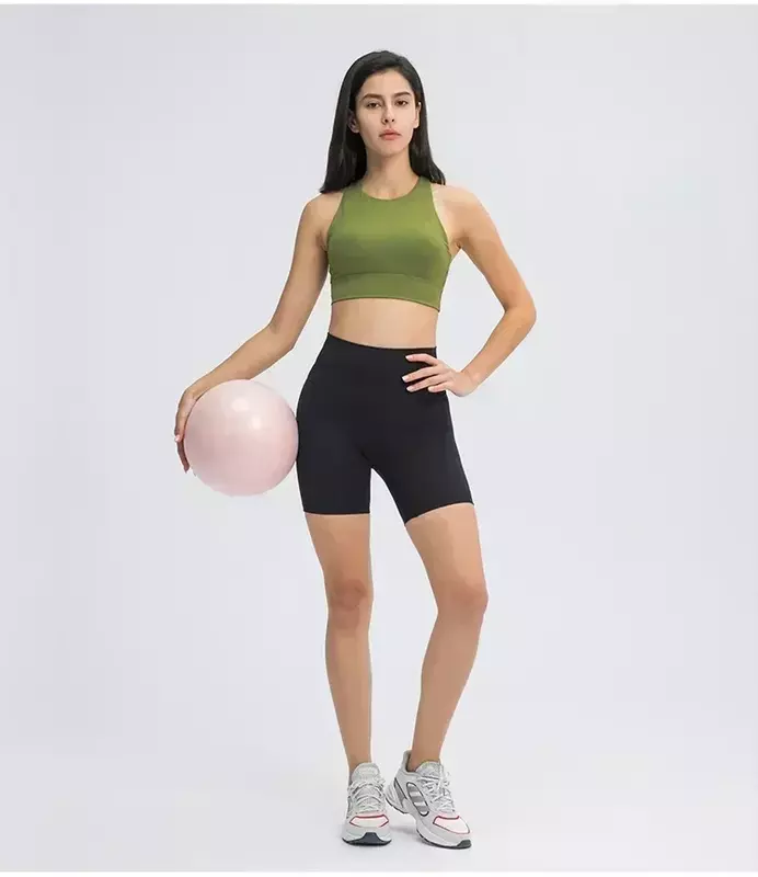Lemon Printed High Impact Racerback Fitness Sports Bra Full Coverage Brassiere Sport Women Yoga Bras Padded Gym Workout Crop Top