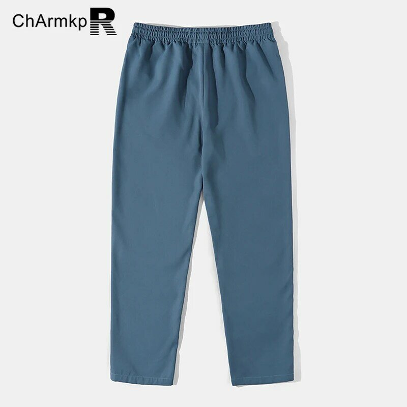 Summer ChArmkpR 2024 Men Pants Color Block Patchwork Drawstring Waist Casual Loose Pants Long Trouser Sweatpants Streetwear