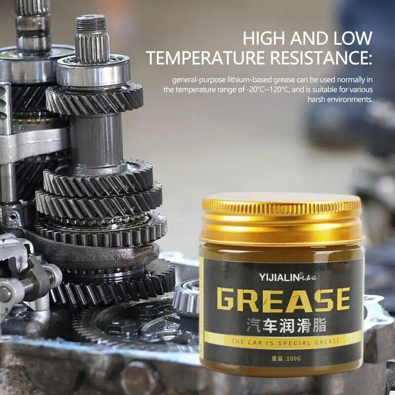 Automotive Grease 100g Waterproof Lubricant High Temp Grease Wheel Bearing Grease For Automobile Hub Bearings Metal Surfaces