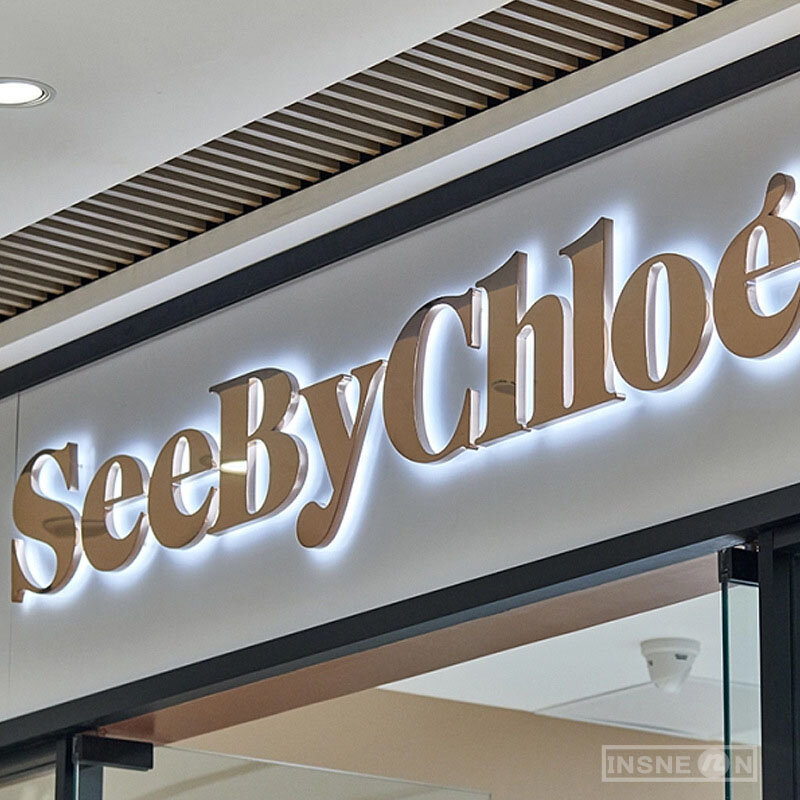 Metalowa litera podświetlane Logo 3D wodoodporne oświetlenie do sklepu z tablica reklamowa biurowymi