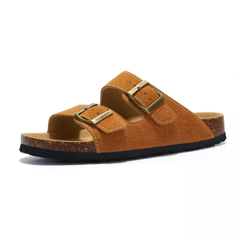 Zapatillas planas antideslizantes para hombre y mujer, chanclas de lujo con fondo interior de corcho, para la playa y el hogar, Sandals2023
