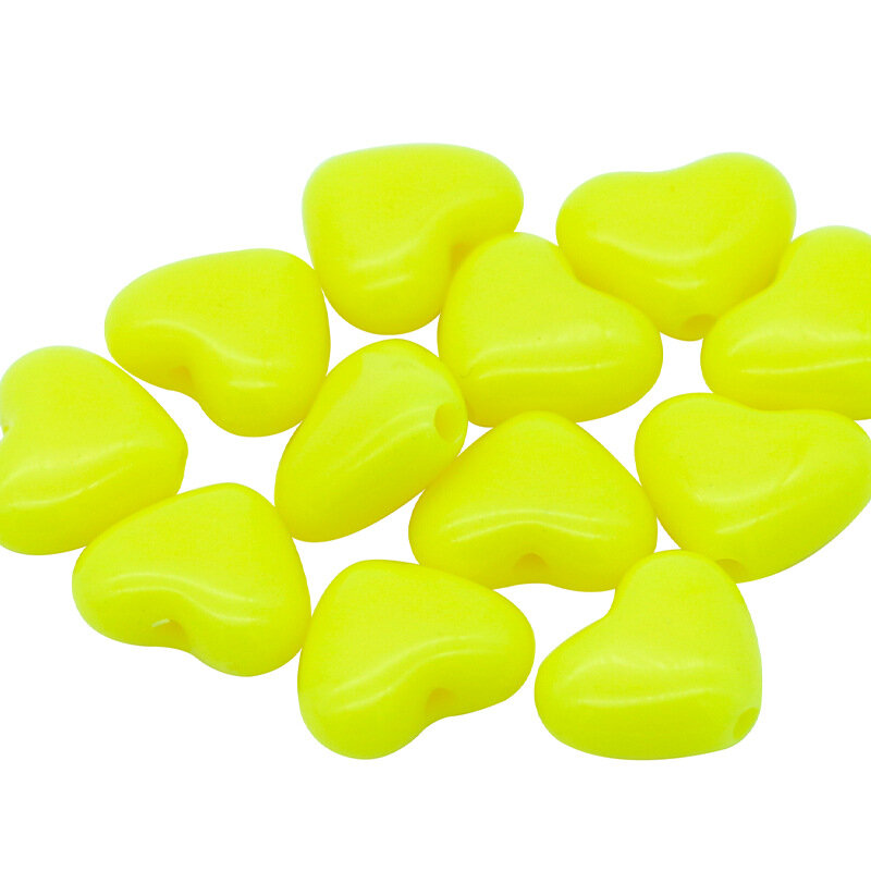 50pcs/pack 9mm 12mm 14mm Colourful Heart Shape Acrylic Loose Spacer Beads for Jewelry Making DIY Handmade Bracelet Accessories