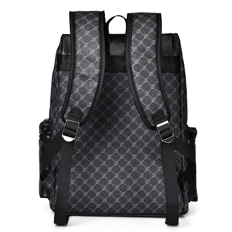 Luxury Business Men's Backpack Large Capacity Leather Travel Backpack Casual Student School Backpack Waterproof Man Laptop Bag