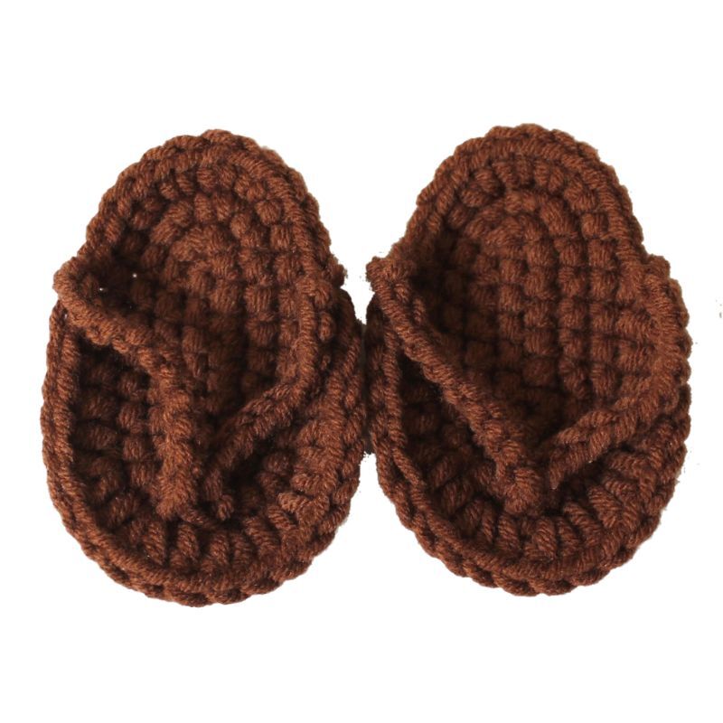 Crochet bébé tongs sandales bébé été sandales Crochet bébé chaussure couleur unie