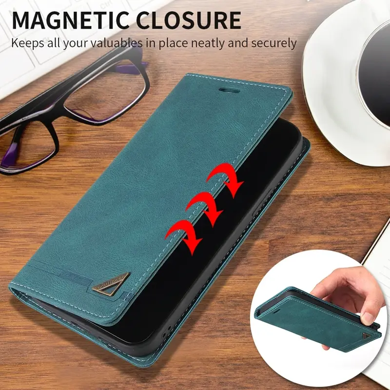 Wallet RFID Blocking Magnetic Flip Leather Case For Xiaomi Redmi Note 13 Pro Plus 12 11S 10 9 8T 7 13C 12C 10C Mi 11T 13T Cover