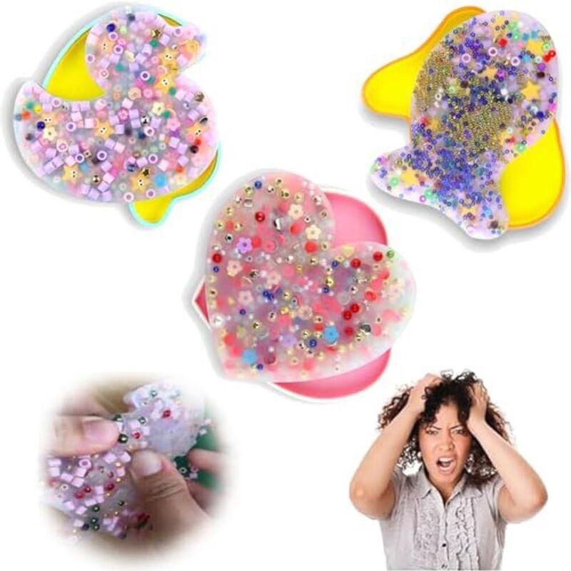 Silicone Skin Picking Fidget Toy Stress Relief Sensory Skin Picking Pocket Pads Trichotillomania Anxiety Toy Pad Duck Picky Pad