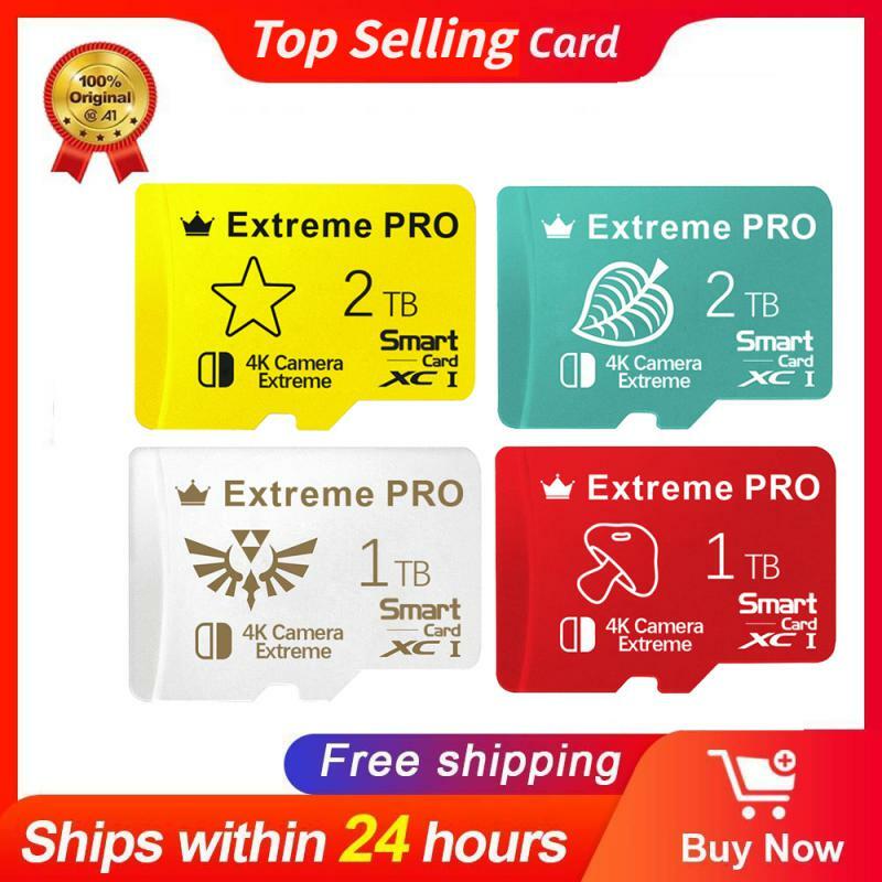 Nieuwste 2Tb Gele Ster Sd Tf Snelle Snelheid A2 Geheugenkaart U3 Micro Tf Sd Kaart Voor Nintendo Switch / Lite Game Console Accessoires
