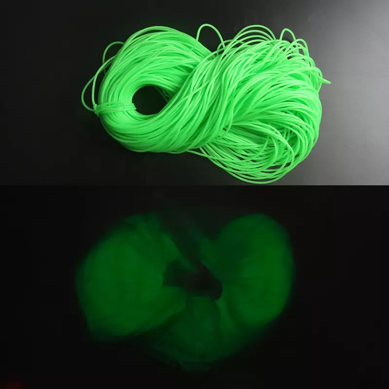 1/1.5m Fishing Night Luminous Tube Green Soft Silicone Fishing Sleeves Fishing Rig Hook Line Glow Pipe Light Tackle