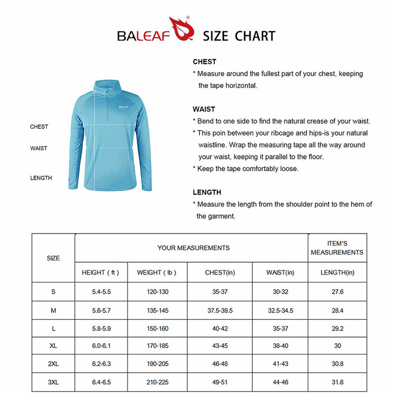 Baleaf Herren Fitness Fitness 1/4 Reiß verschluss Pullover bis 50 Sonnenschutz Daumen löcher Langarmhemd zum Laufen/Golf/Wandern