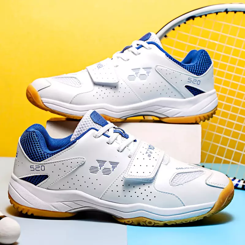 New Men's Badminton Shoes Unisex Tennis Shoes Breathable Fashion Athleisure Shoes Lace-up EVA Non-Slip Wear-resistant