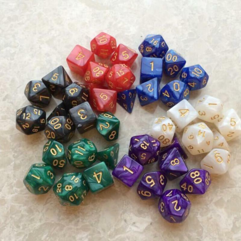 Trpg Dice Perfect For Beginners Complete Set Durable Multiple Colors High Quality Complete Dice Collection For Game Enthusiasts