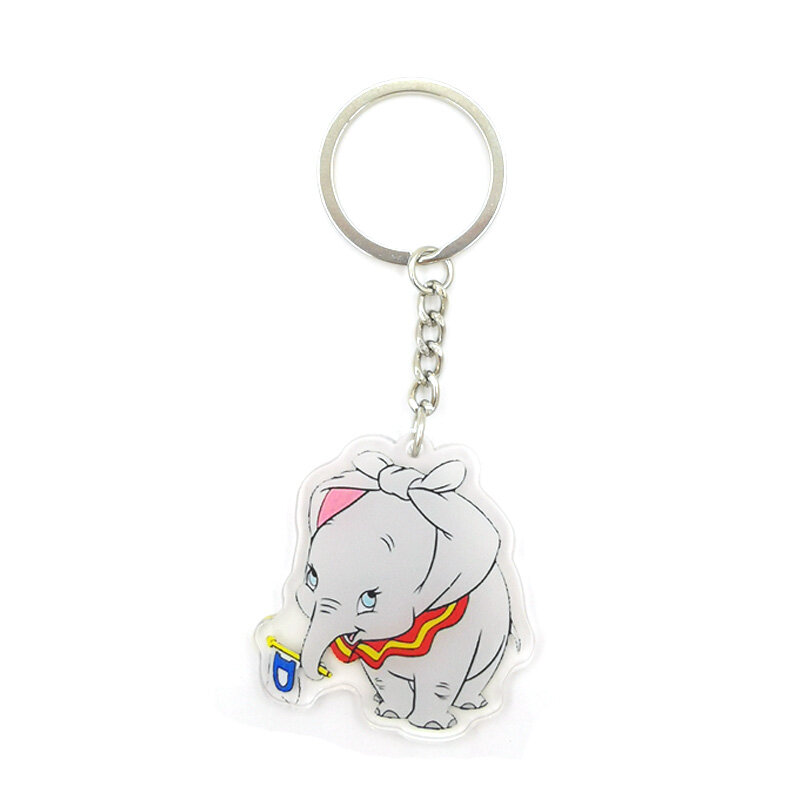 Dumbo-Llavero con diseño de elefante volador, cadena para llaves, bolso, joyería, baratija, accesorios