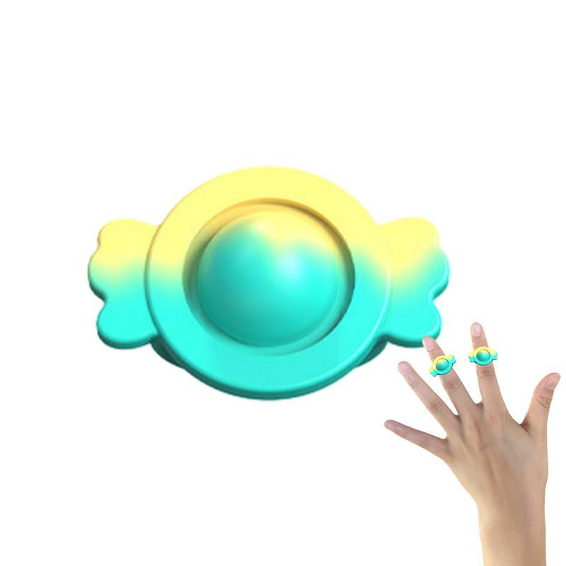 Silicone Sensory Fidget Ring para crianças e adultos, Hand Finger Toy