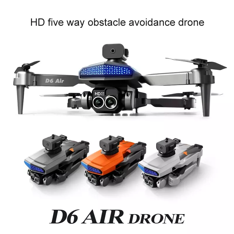 Nieuwe D6 Air Drone 8K Hd Dual Camera Luchtfotografie Uav Vijfzijdige Obstakel Vermijden Borstelloze Opvouwbare Quadcopter