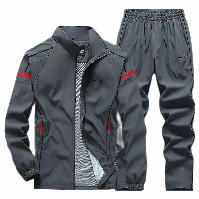 Костюм спортивный мужской из двух предметов, кофта и штаны, комплект спортивной одежды для бега, весна-осень