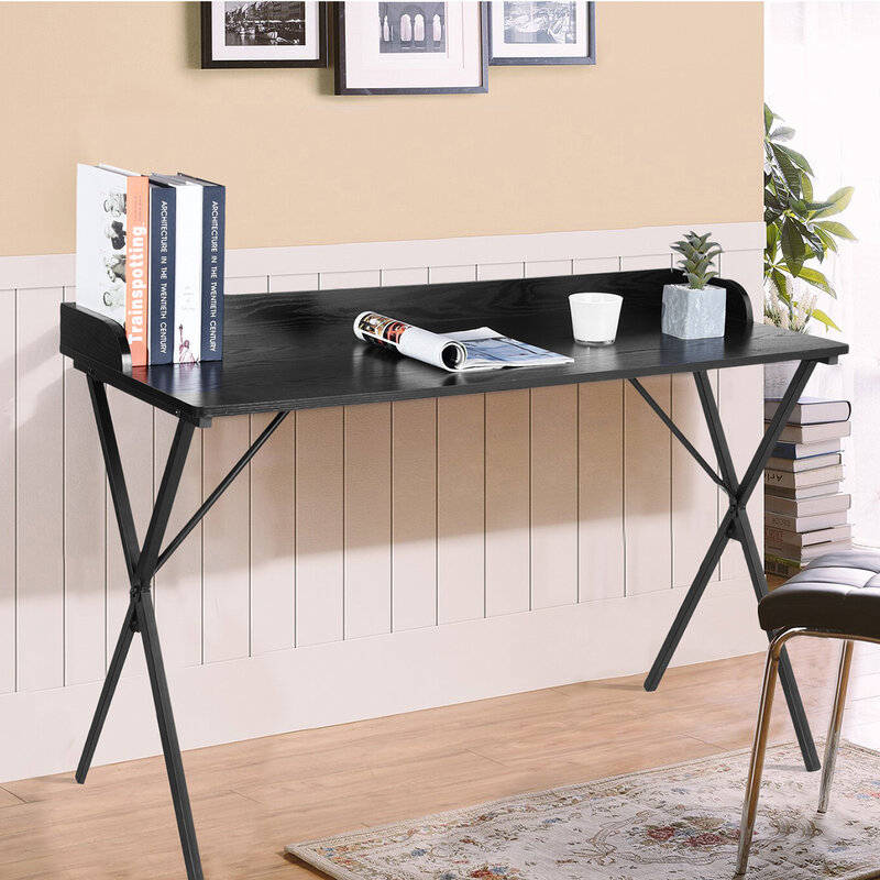 47.2 "l rechteckiger Computer tisch, Schreibtisch-voller schwarzer Schreibtisch