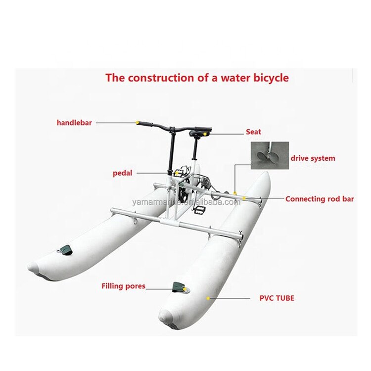 Factory Wholesale Popular Pedalo Water Pedal Bike Water Skipper Bike Propeller Water Bikes For Sale