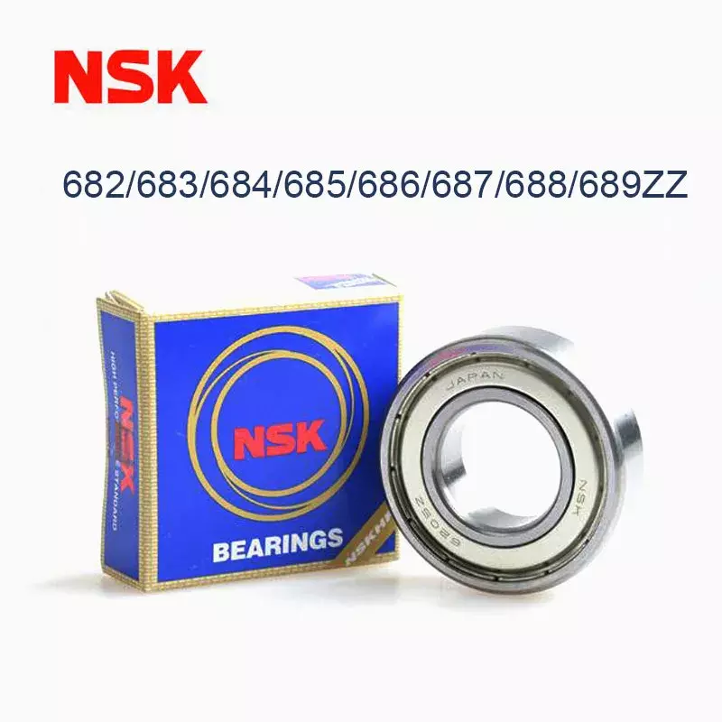NSK Deep Pine Ball Bearing, Rolamento em miniatura, 682 683 684 685 686 687 688 689ZZ, Frete grátis, 10Pcs