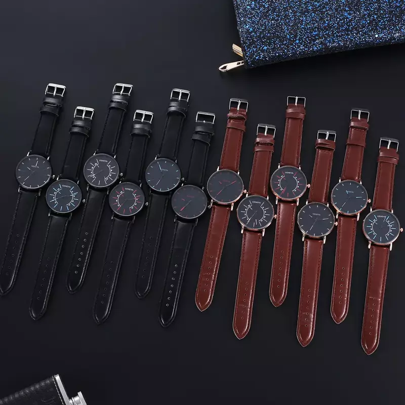 Verkoop Van Ultradunne, Eenvoudige Riem Quartz Horloge Voor Heren