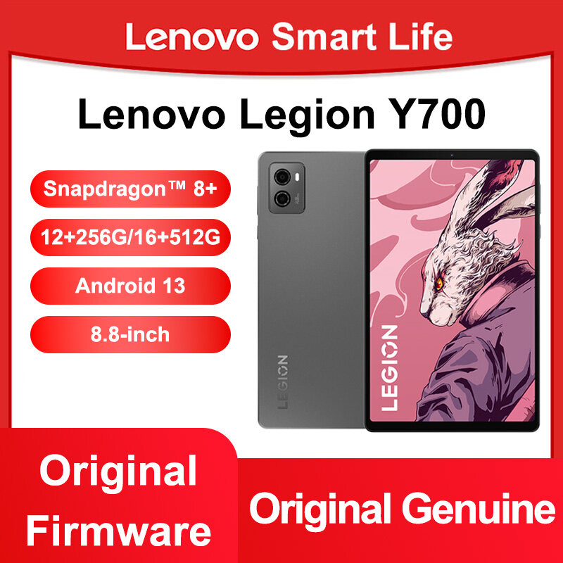 Lenovo-LEGION Y700 + سناب دراجون plus 12G256G 16G512G Esports, 8000 ", 45W شحن, 41 W x ox, andr, WiFi, أصلي