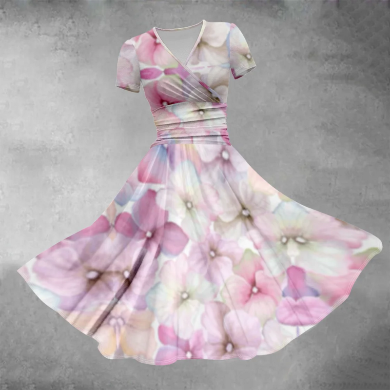 Gaun Musim Panas 2024 gaun Maxi mewah bunga gaun malam wanita pesta modis pantai seksi gaun malam jubah elegan gaun perempuan
