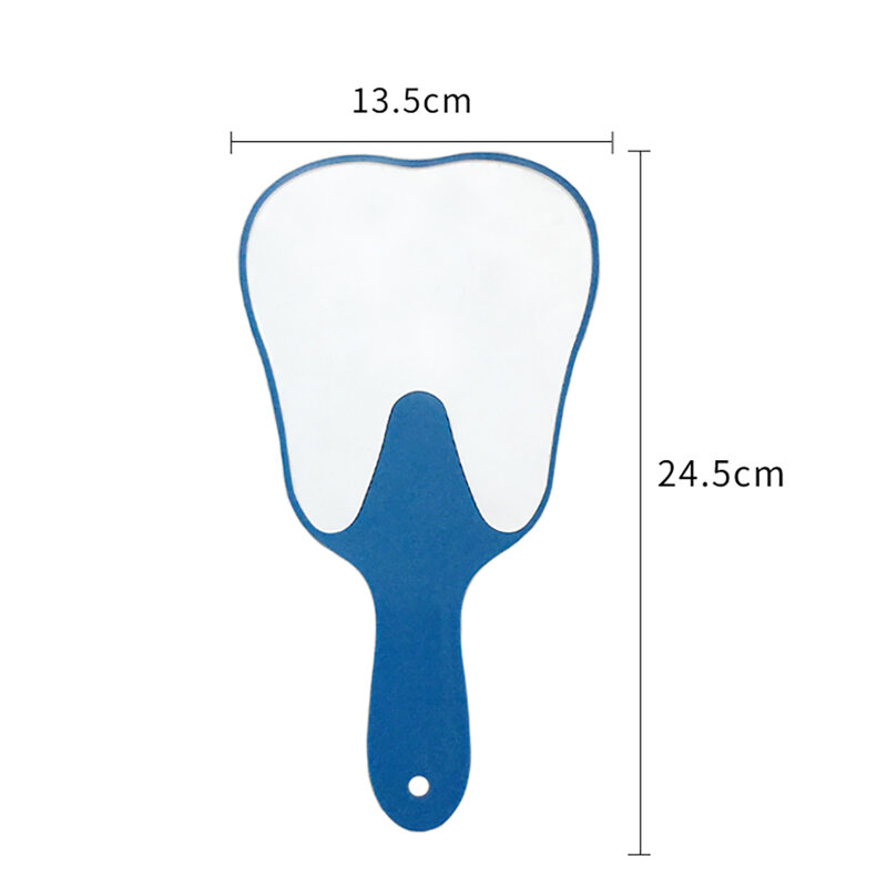Tooth Shaped Unbreakable PVC Dental Hand Mirror With Handle Mouth Tooth Examination Inspection Oral Care Mirrors Dentistry Gift