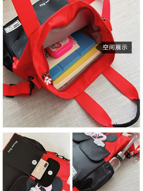 2024 Disney New School Children's Handbag Elementary School Cartoon Handbag Fashion Cute Large Capacity Shoulder Messenger Bag
