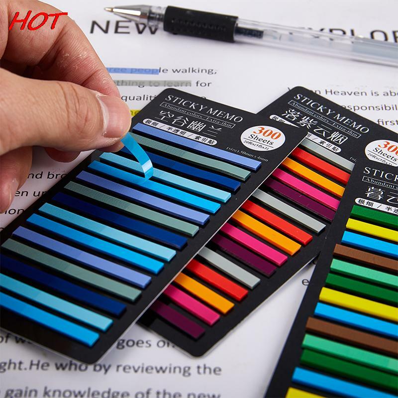 Kawaii Rainbow Color Memo Pad, Sticky Notes, Papel Adesivo, Bloco de notas, Bookmark, Material Escolar, Postou-o, Papelaria, 300 Folhas