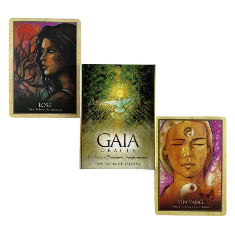 Gaia أوراكل بطاقات 45 التارو الإنجليزية رؤى Divination الطبعة سطح السفينة Borad لعب الألعاب