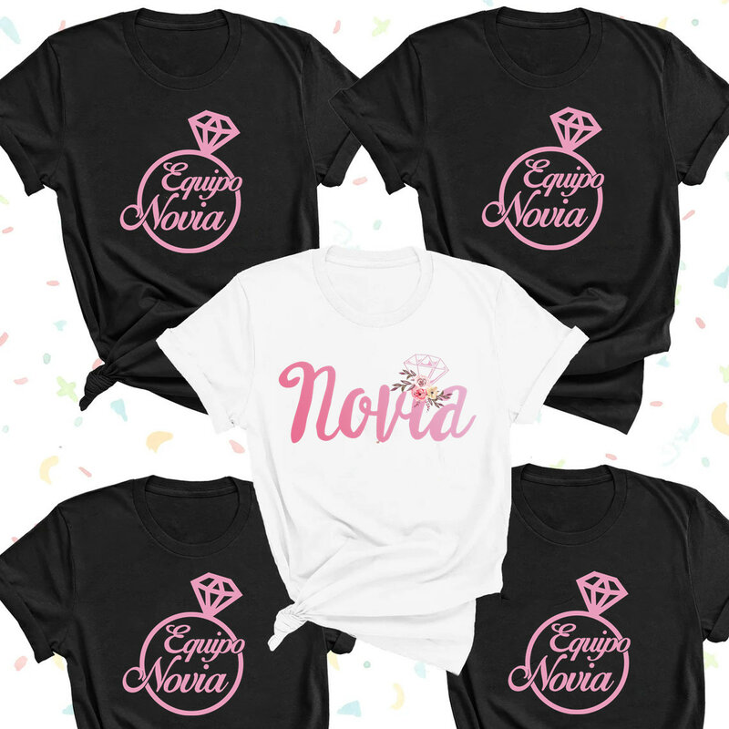 Equipo Novia Team Bride T-Shirt, T-shirt, Idée Cadeau, Patients Party, Enterrement de Vie de Jeune Fille, EVJF T s