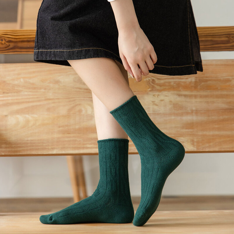 1 Vintage Nguyên Chất Màu SọC XoắN Tất Len Nữ Giữ Ấm Tất Bông Tai Kẹp MÙA ĐÔNG SỌC Kniting Xoắn Dày sock