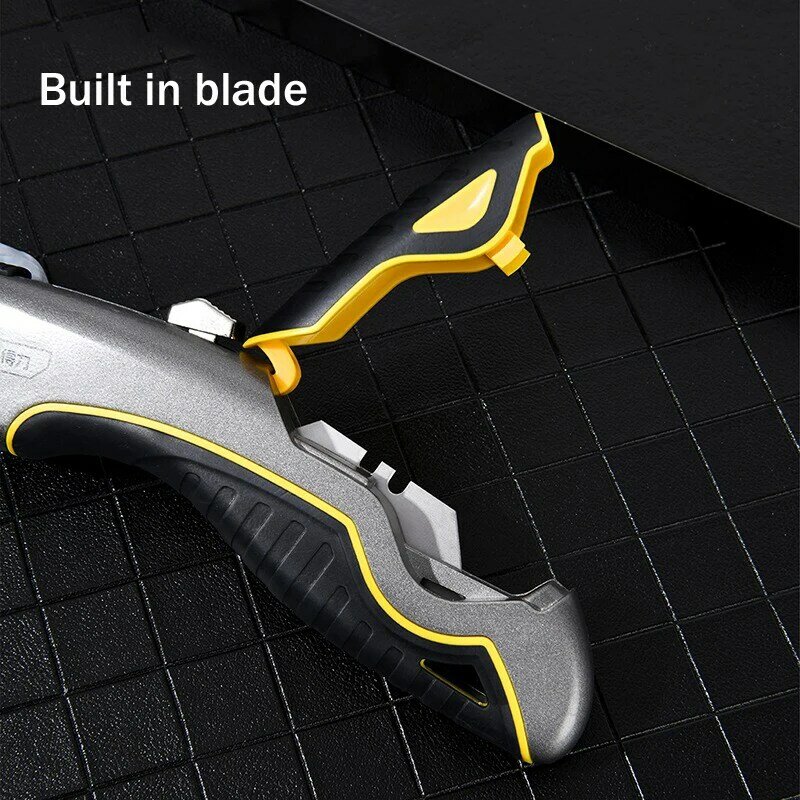 Deli Heavy Duty Zinc Alloy Art Knife Stainless Steel Box Cutter Thickened Cutting Knife Electrical Premium cuter professional